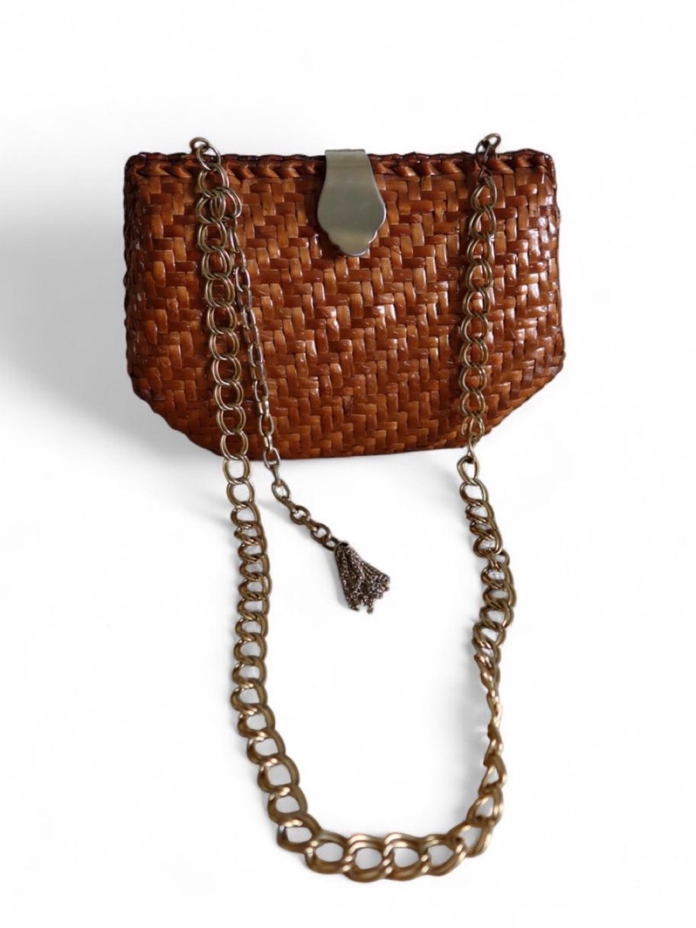 Vintage Rodo Italy Woven Wicker Clutch - Picture 3 of 5